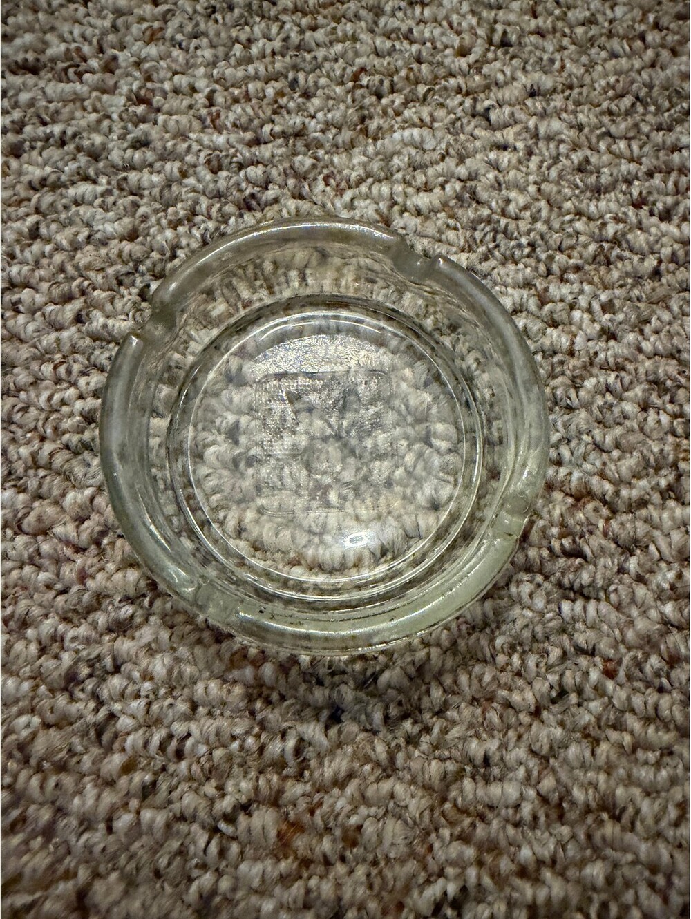Playboy vintage clear glass 4" ashtray